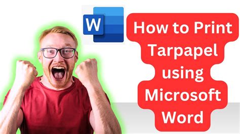 How to Print Tarpapel using Microsoft Word .